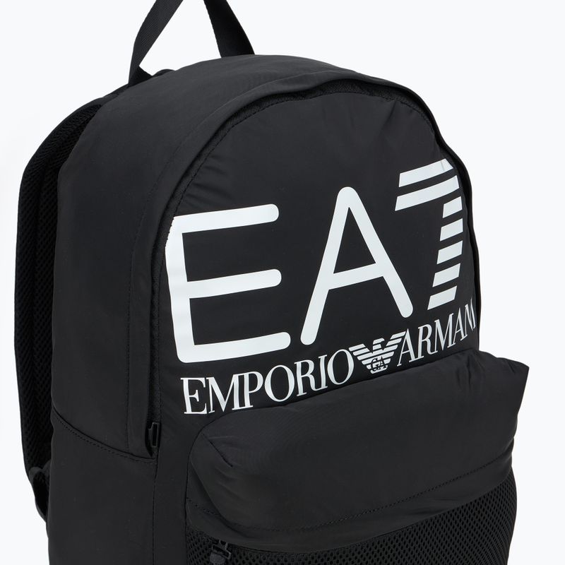 Міський рюкзак EA7 Emporio Armani Train Core Series 16 л чорний/білий з логотипом 7