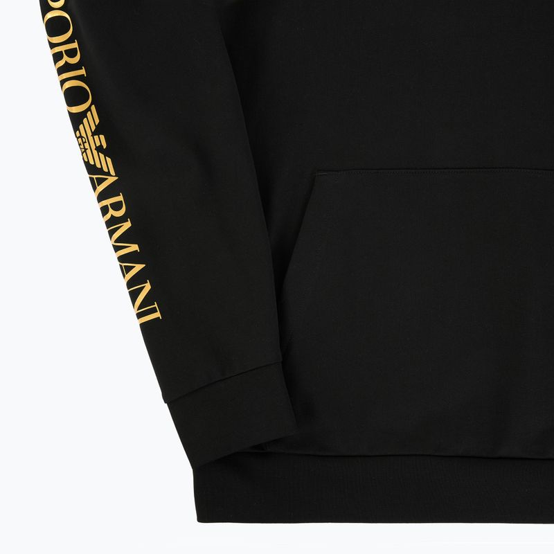 Кофта чоловіча Emporio Armani EA7 Train Logo Series Extended Logo Hoodie black / gold 3