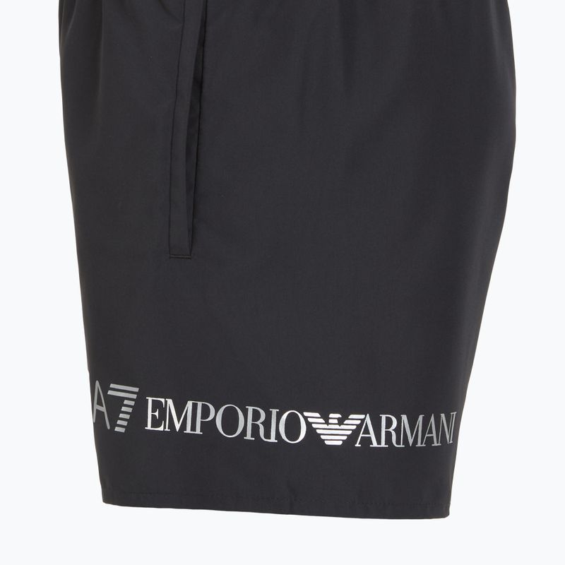 Шорти для плавання чоловічі EA7 Emporio Armani Extended Logo Boxer black / silver 3