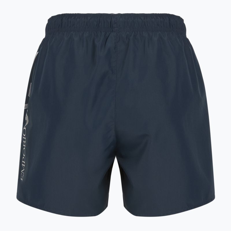 Шорти для плавання чоловічі EA7 Emporio Armani Swim Trunks With Oversized Logo armani blue / silver 2