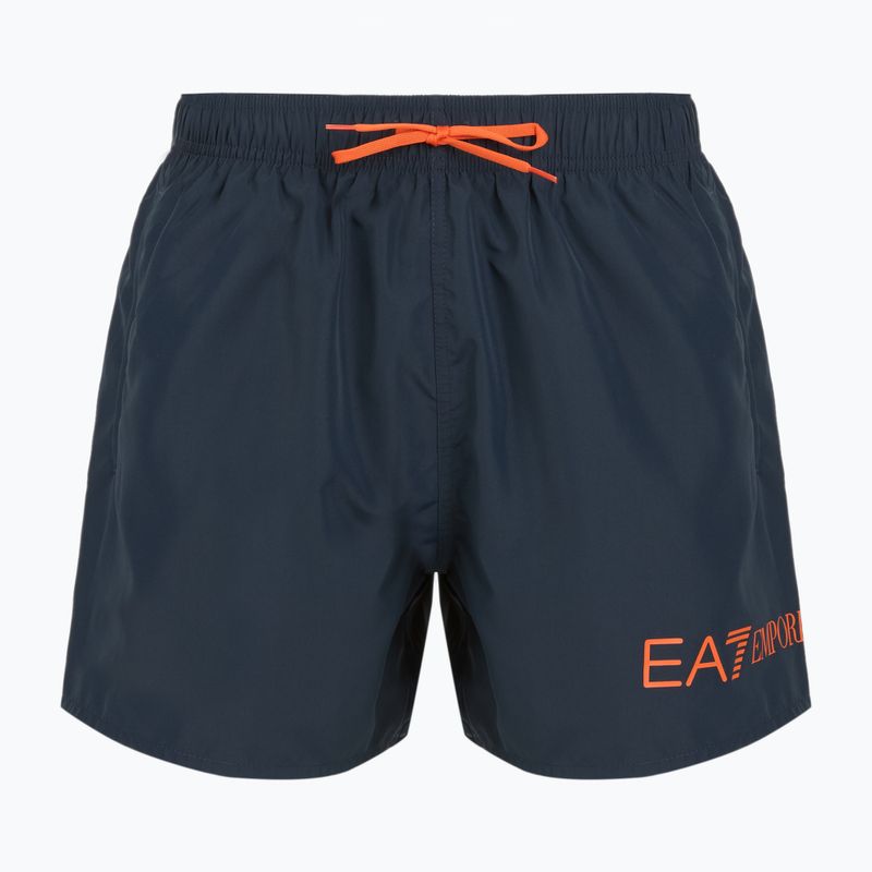 Шорти для плавання чоловічі EA7 Emporio Armani Extended Logo Boxer armani blue / tangerine tango
