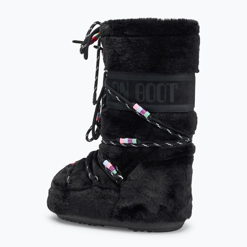 Черевики зимові Moon Boot Icon Faux Fur Beads black 3