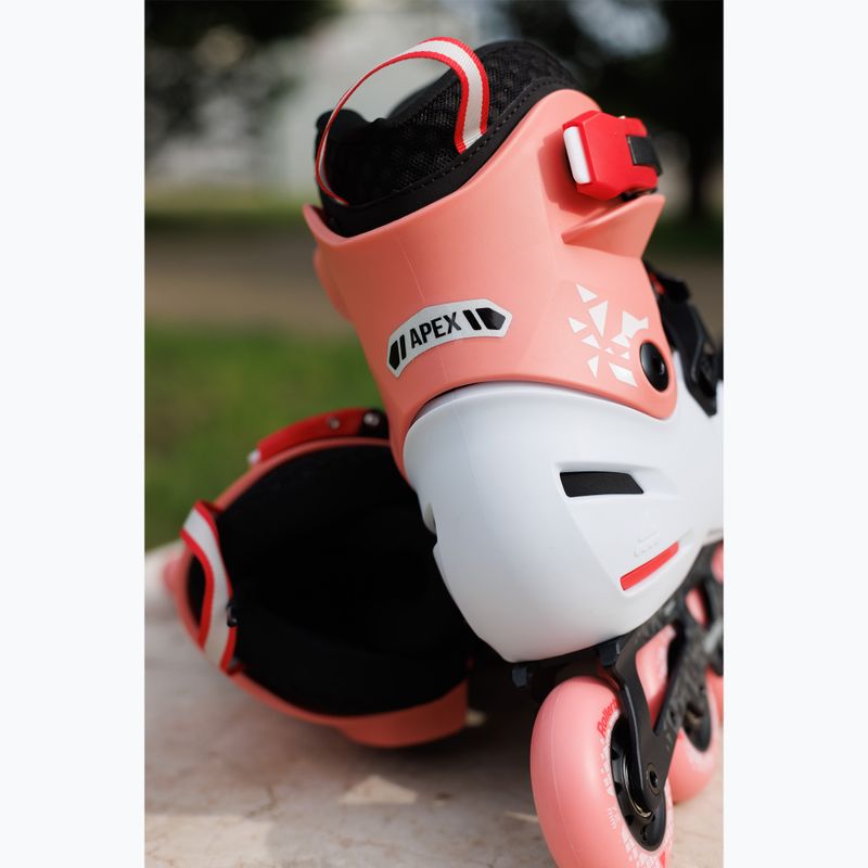 Роликові ковзани дитячі Rollerblade Apex Jr platinum/coral 10