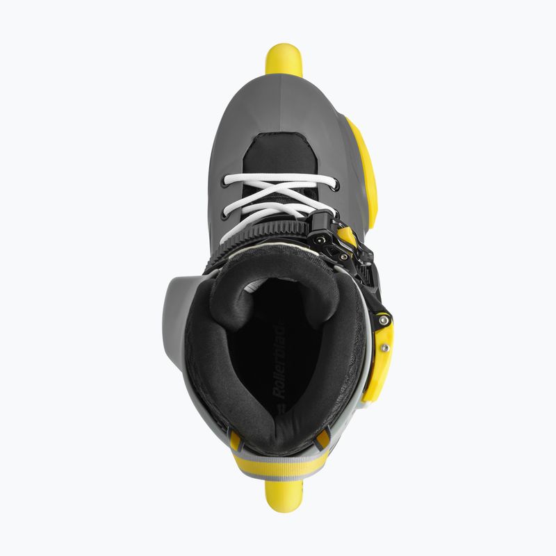 Роликові ковзани дитячі Rollerblade Apex Jr charcoal/yellow 6
