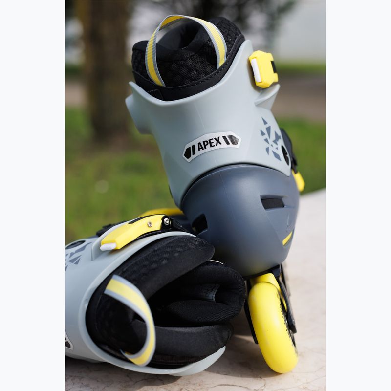 Роликові ковзани дитячі Rollerblade Apex Jr charcoal/yellow 10