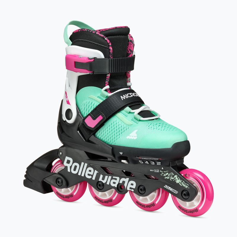 Дитячі роликові ковзани Rollerblade Microblade XT Jr чорні/морська зелень