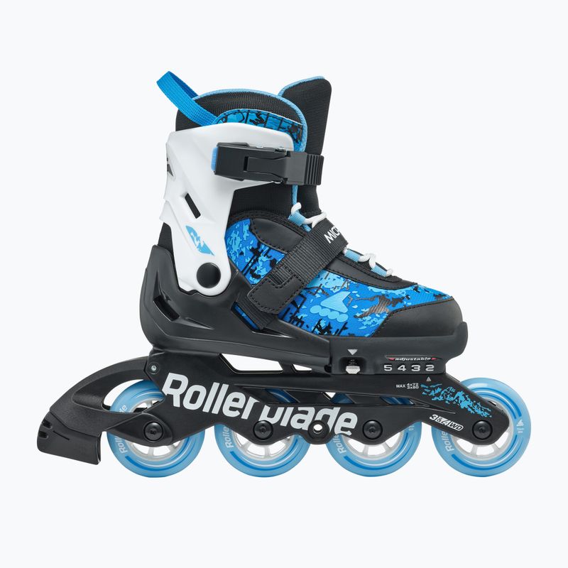 Роликові ковзани дитячі Rollerblade Microblade SL Jr black/sky blue 3