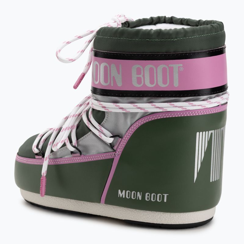 Черевики зимові жіночі Moon Boot Icon Low Space Racing forest green/silver/pink 3