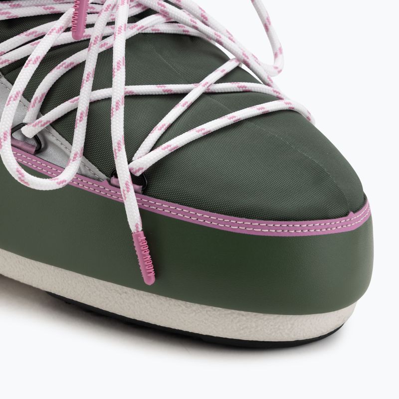 Черевики зимові жіночі Moon Boot Icon Low Space Racing forest green/silver/pink 7