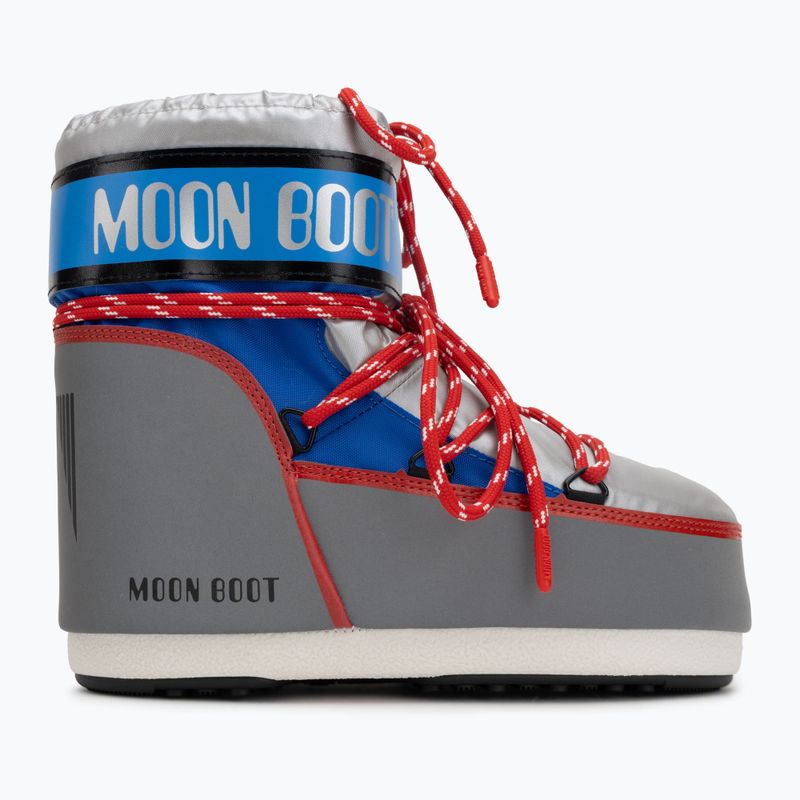 Черевики зимові жіночі Moon Boot Icon Low Space Racing silver/blue/red 2