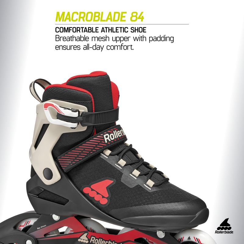 Ролики чоловічі Rollerblade Macroblade 84 black/sand/red 7