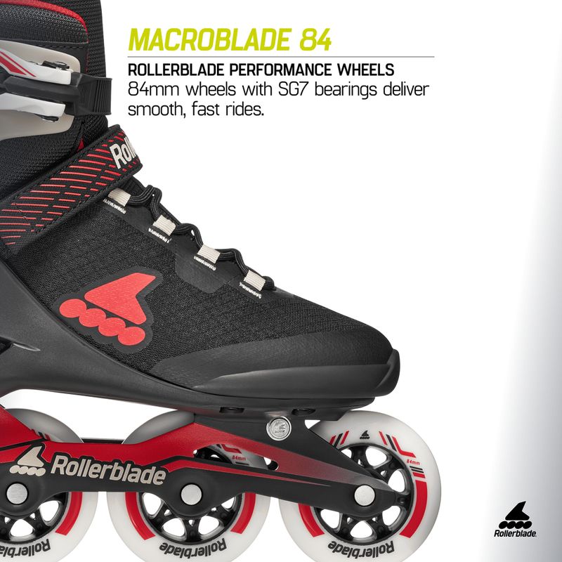 Ролики чоловічі Rollerblade Macroblade 84 black/sand/red 8