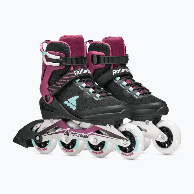 Ролики жіночі Rollerblade Macroblade 84 W black/burgundy/ocean green 4