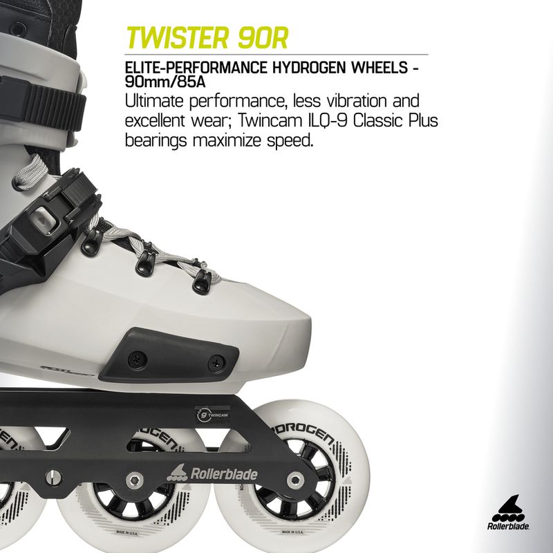 Ролики Rollerblade Twister 90R white smoke/black 8