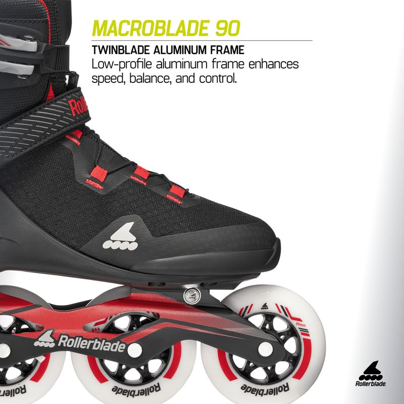 Ролики чоловічі Rollerblade Macroblade 90 black/red 9
