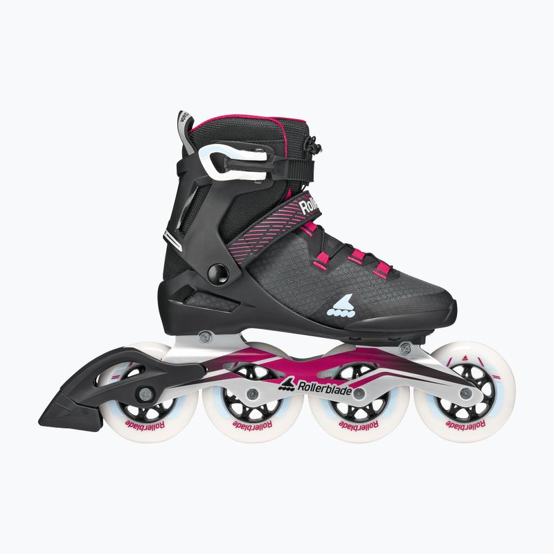 Ролики жіночі Rollerblade Macroblade 90 W black/burgundy/ocean green 2