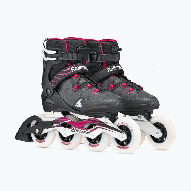 Ролики жіночі Rollerblade Macroblade 90 W black/burgundy/ocean green 4