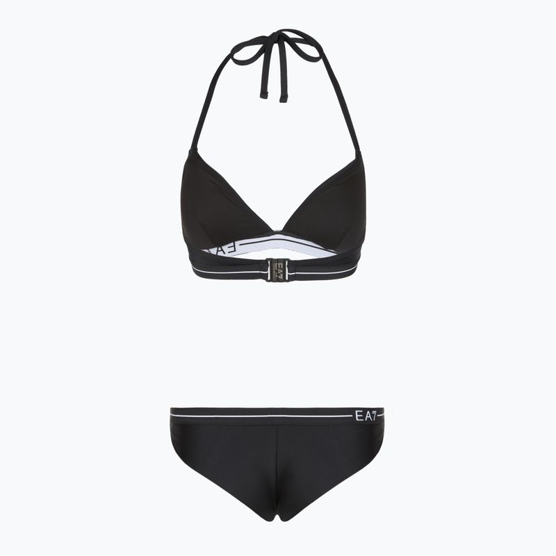Купальник роздільний жіночий EA7 Emporio Armani Logo Tape Bikini Triangle black 2