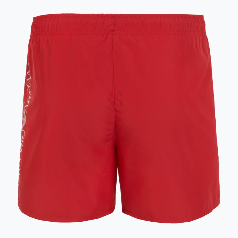 Шорти для плавання чоловічі EA7 Emporio Armani Swim Trunks With Oversized Logo equestrian red / silver 2