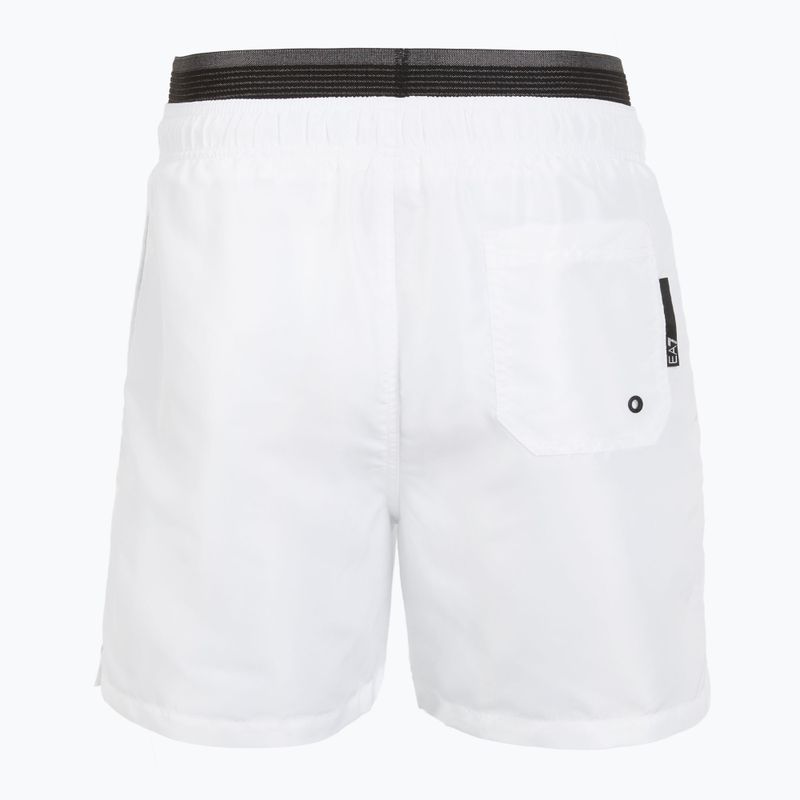 Шорти для плавання чоловічі EA7 Emporio Armani Logo Tape Boxer white 2