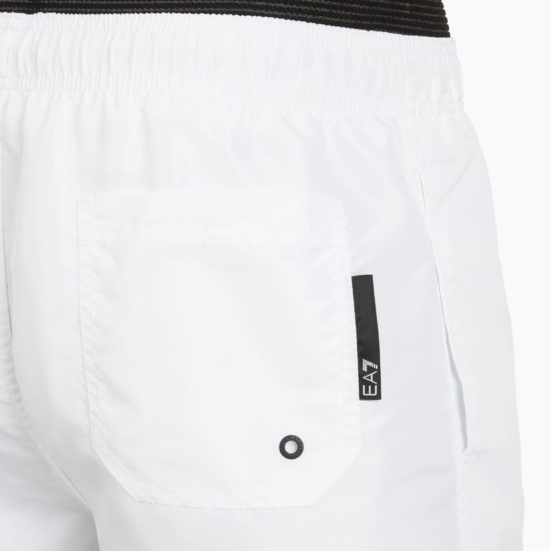 Шорти для плавання чоловічі EA7 Emporio Armani Logo Tape Boxer white 4