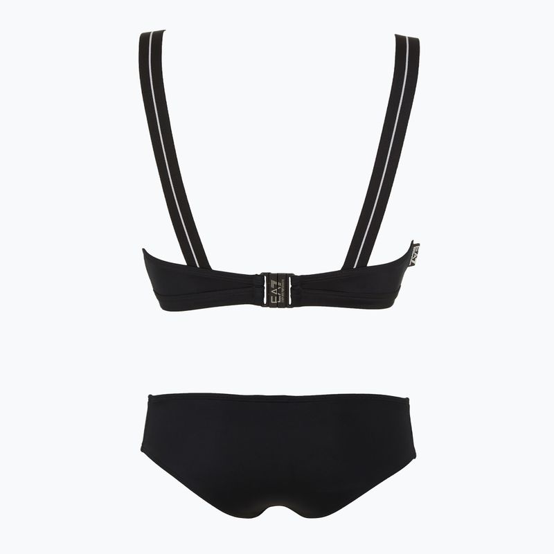 Купальник роздільний жіночий EA7 Emporio Armani Logo Tape Bikini Top black 2