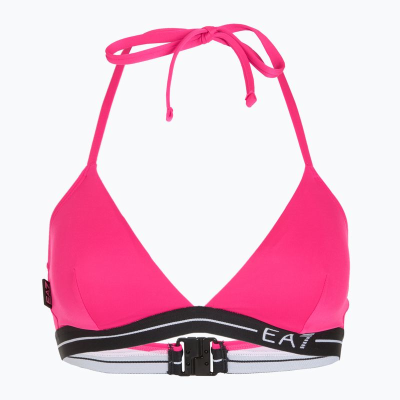 Купальник роздільний жіночий EA7 Emporio Armani Logo Tape Bikini Triangle neon pink 3