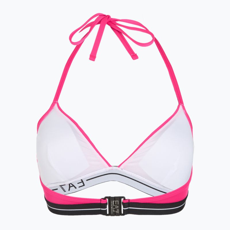Купальник роздільний жіночий EA7 Emporio Armani Logo Tape Bikini Triangle neon pink 4
