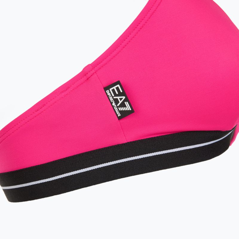 Купальник роздільний жіночий EA7 Emporio Armani Logo Tape Bikini Triangle neon pink 5