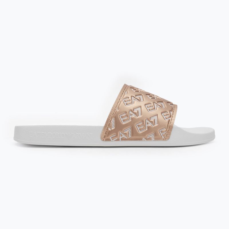Шльопанці EA7 Emporio Armani Water Sports All Over white / rose gold 2