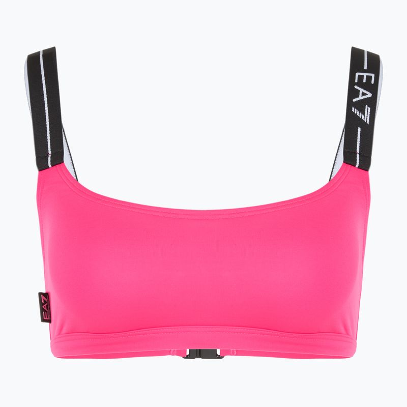 Купальник роздільний жіночий EA7 Emporio Armani Logo Tape Bikini Top neon pink 3