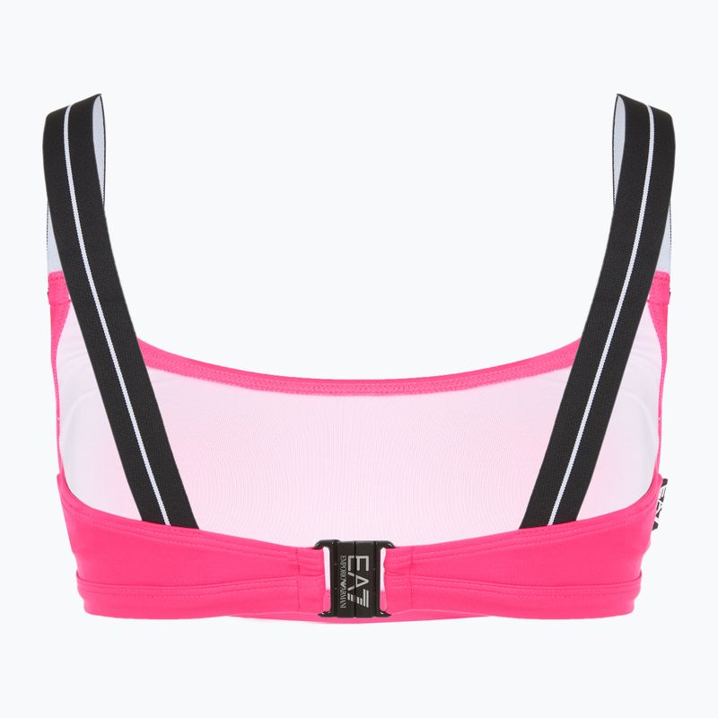 Купальник роздільний жіночий EA7 Emporio Armani Logo Tape Bikini Top neon pink 4