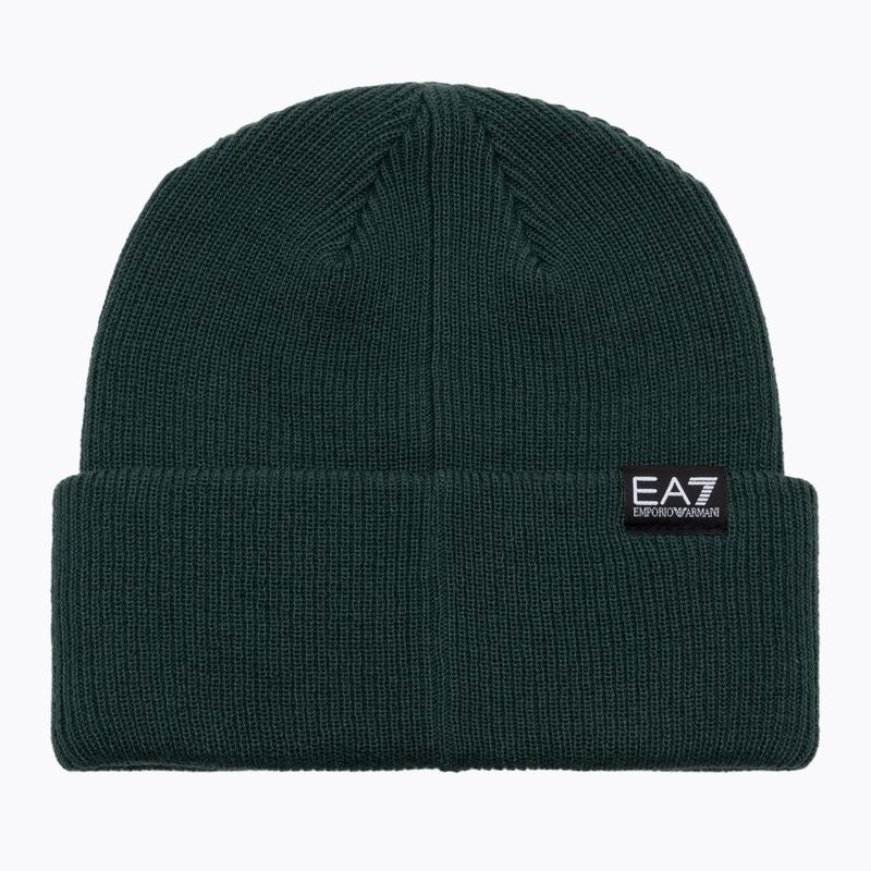 Шапка зимова EA7 Emporio Armani Mountain Logo Series Big Beanie silver pine 2