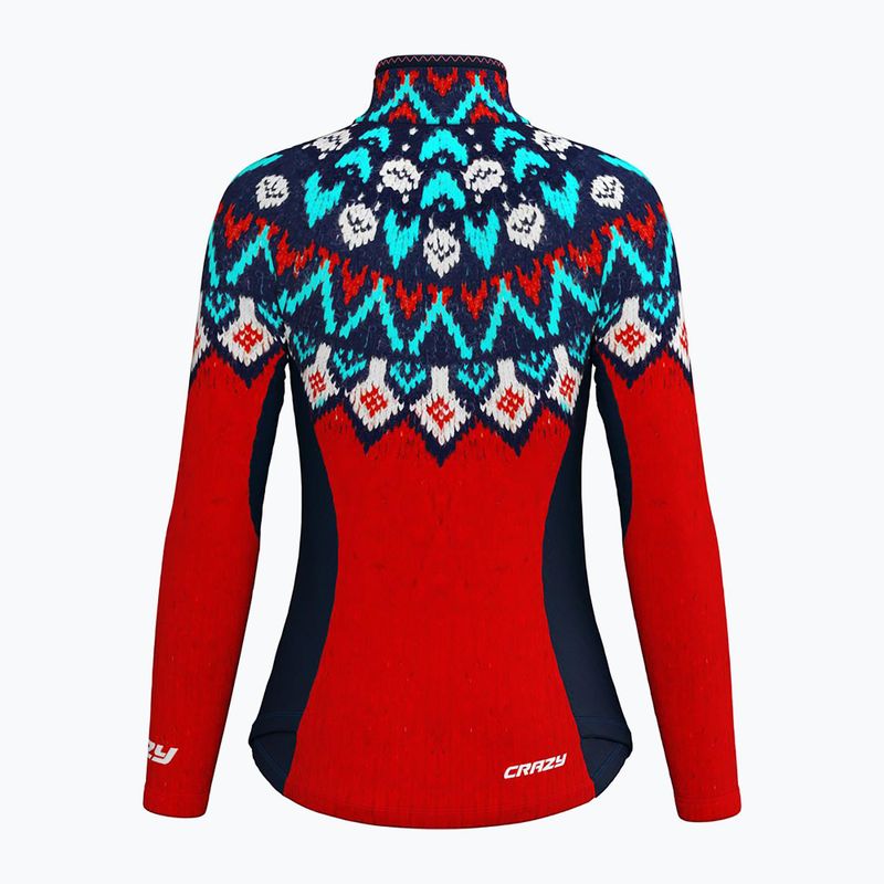 Кофта трекінгова жіноча Crazy Wonder Magic norway red wool 2