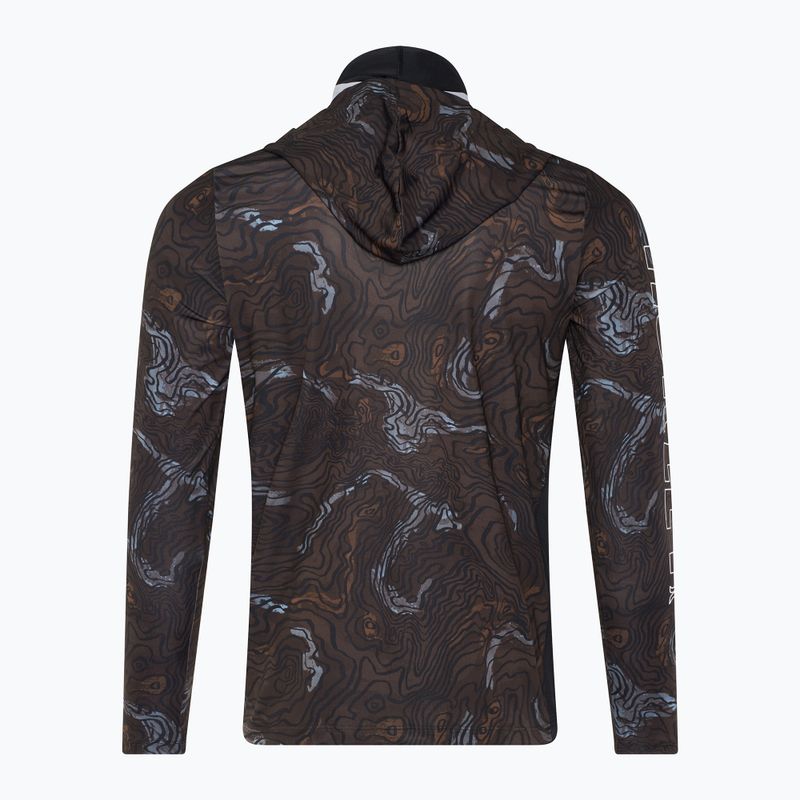 Чоловічий лонгслив Hurley H2O-Dri Atticus Moab UPF з капюшоном чорний 2