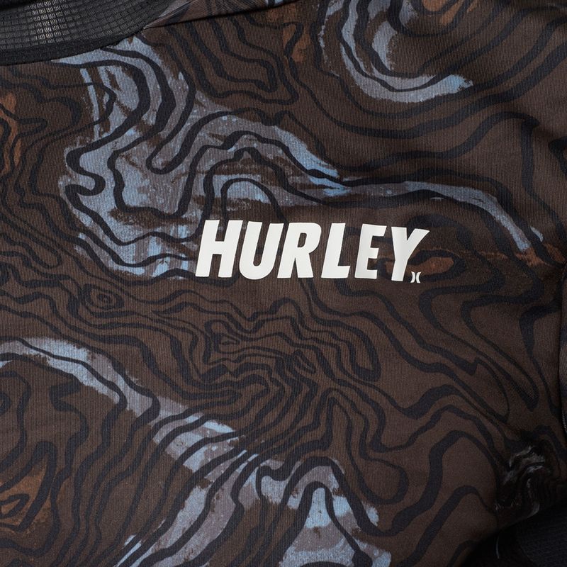 Чоловічий лонгслив Hurley H2O-Dri Atticus Moab UPF з капюшоном чорний 3