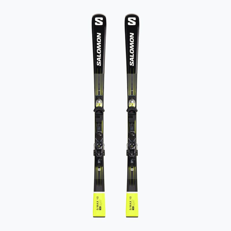 Лижі гірські Salomon S Max 10 + M11 GW чорно-жовті L47055700