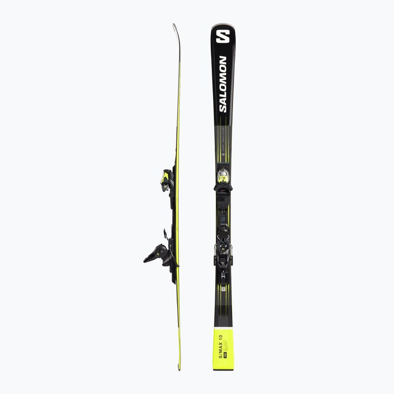 Лижі гірські Salomon S Max 10 + M11 GW чорно-жовті L47055700 2