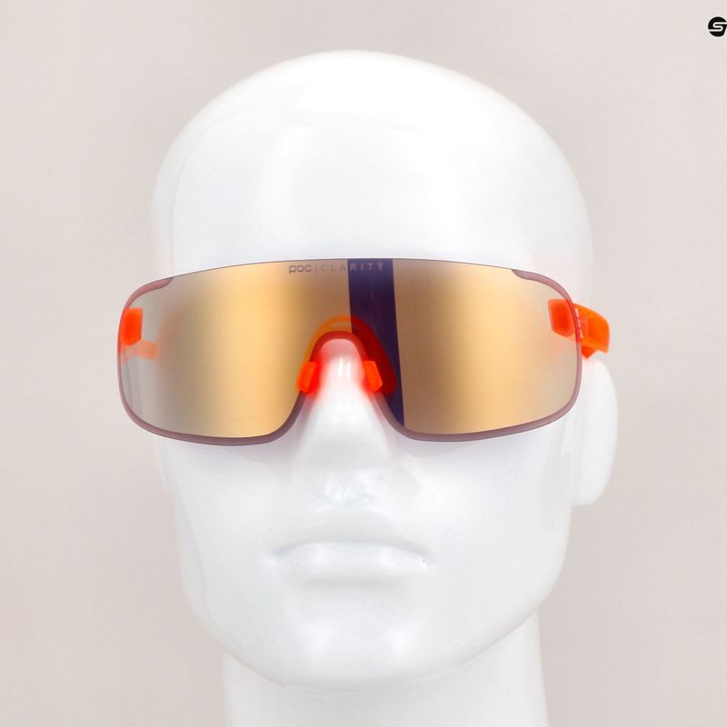Окуляри велосипедні POC Elicit fluorescent orange translucent/clarity road gold 9
