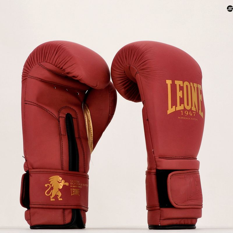 Рукавиці воксерські LEONE Bordeaux бордові GN059X 7
