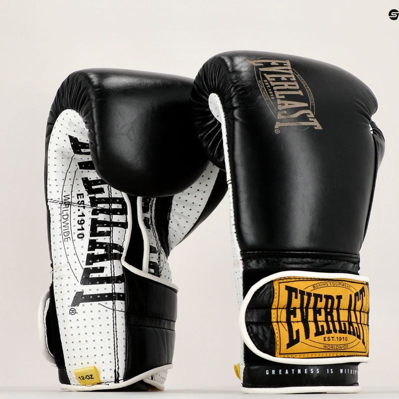 Рукавиці боксерські Everlast 1910 Classic Pro чорні EV1910PRO BL 8