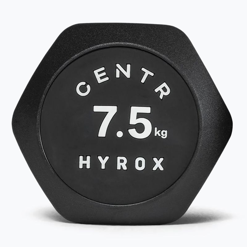 Гантеля Centr Urethane Dumbbell Centr x Hyrox 7,5 kg black 3