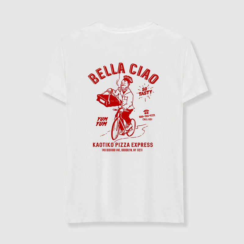 Футболка чоловіча Kaotiko Washed Bella Ciao white 2