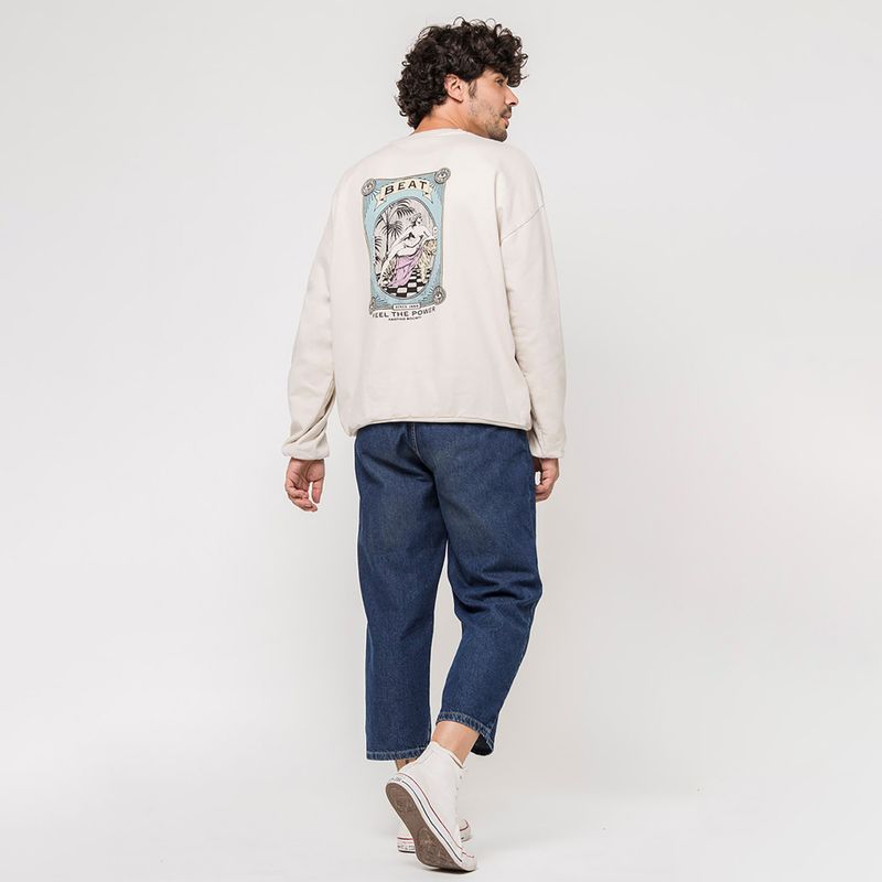 Кофта чоловіча Kaotiko Washed Feel the Power ivory 2