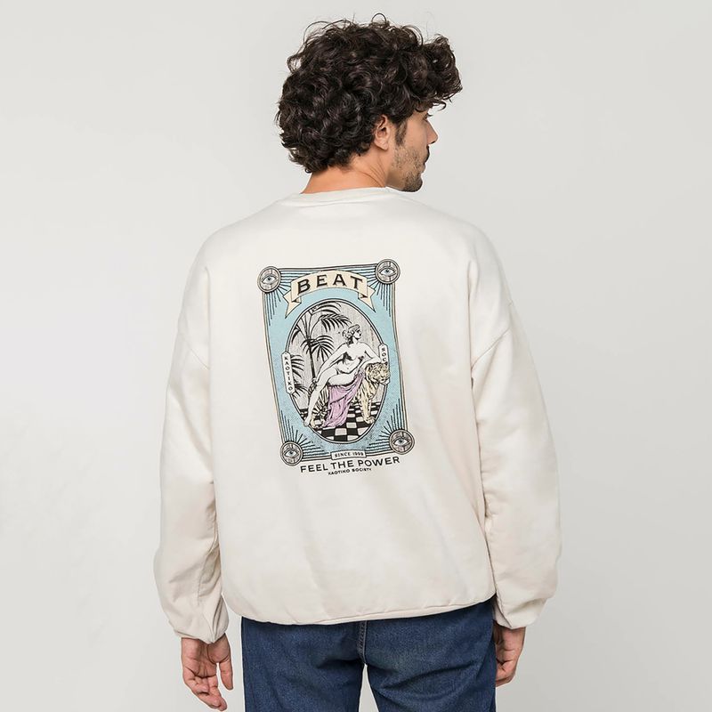 Кофта чоловіча Kaotiko Washed Feel the Power ivory 3