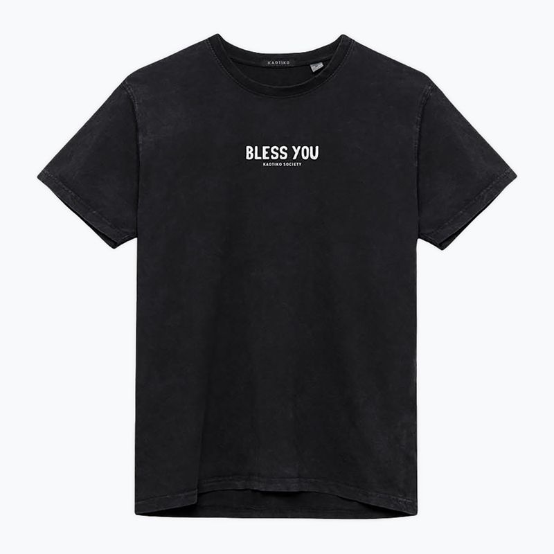 Футболка жіноча Kaotiko Washed Bless You black 3
