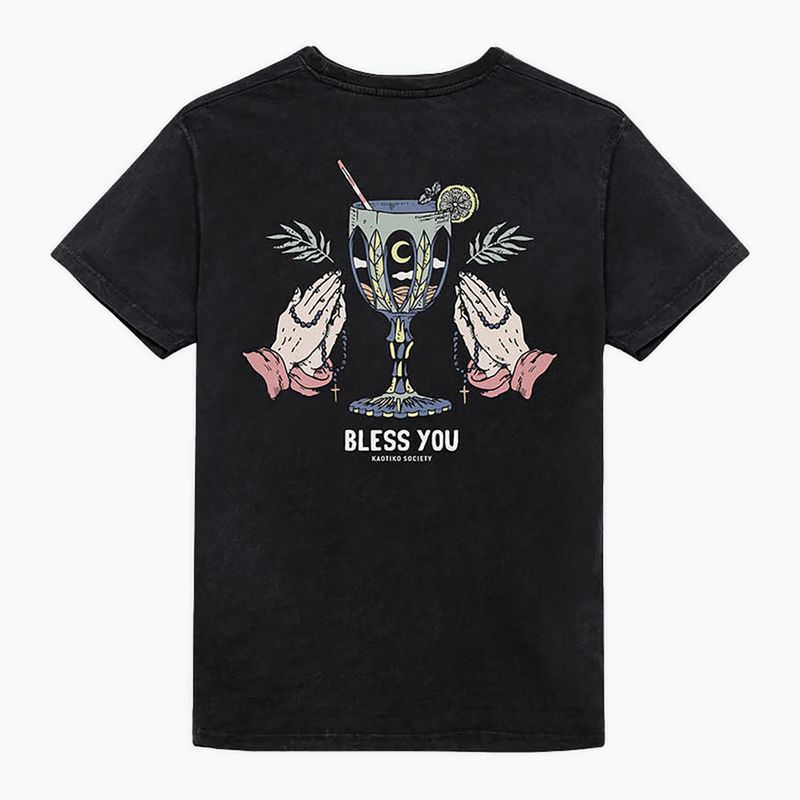 Футболка жіноча Kaotiko Washed Bless You black 4