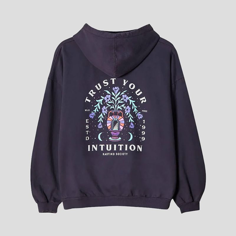 Кофта чоловіча Kaotiko Washed Trust Your Intuition dark lilac 2