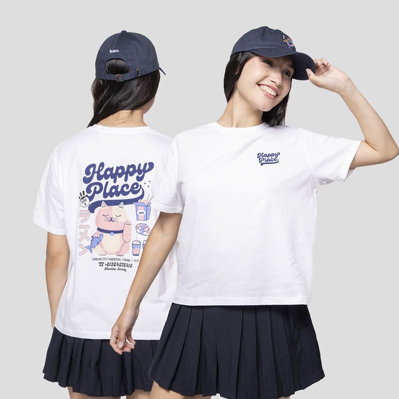 Футболка жіноча Kaotiko Happy Place white 2
