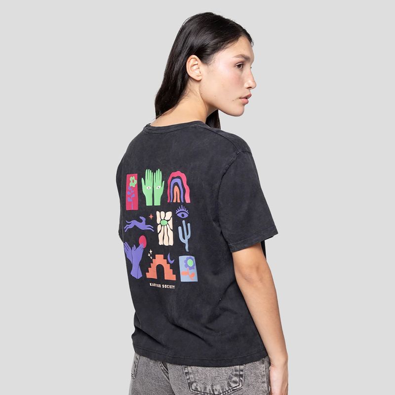 Футболка жіноча Kaotiko M / C Washed Sonora black 3